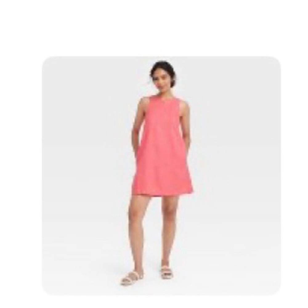 Sleeveless Coral Mini Dress
